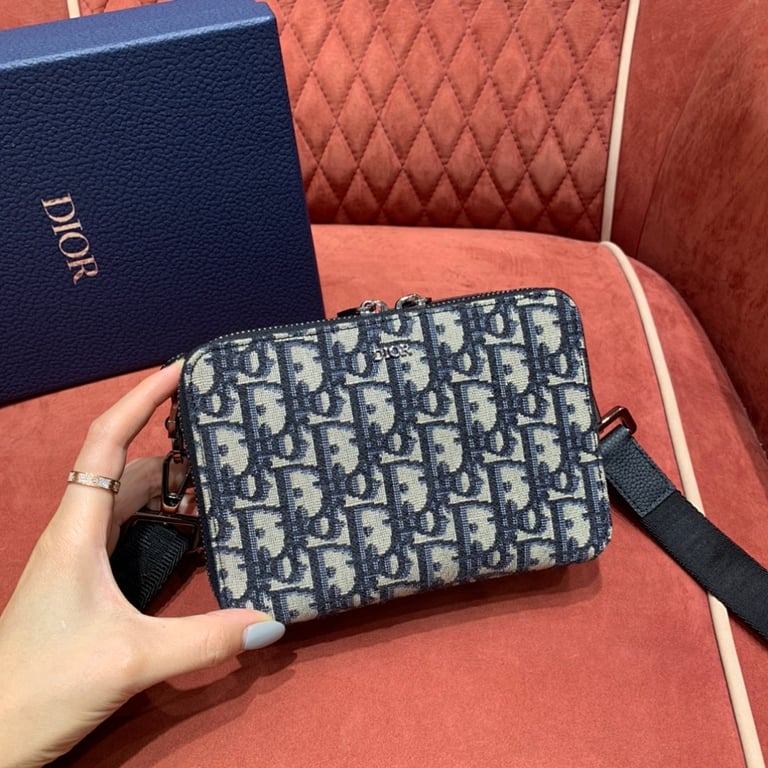 Dior Oblique Camera Bag Blue - 8