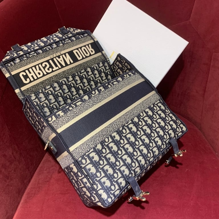 Dior Camp Large Messenger Bag Oblique Blue - 3
