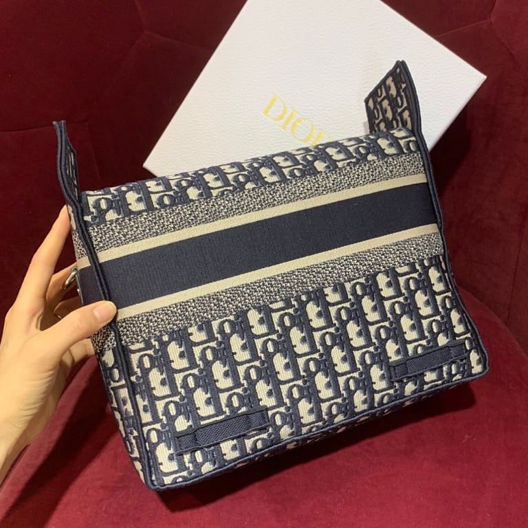 Dior Camp Large Messenger Bag Oblique Blue - 4