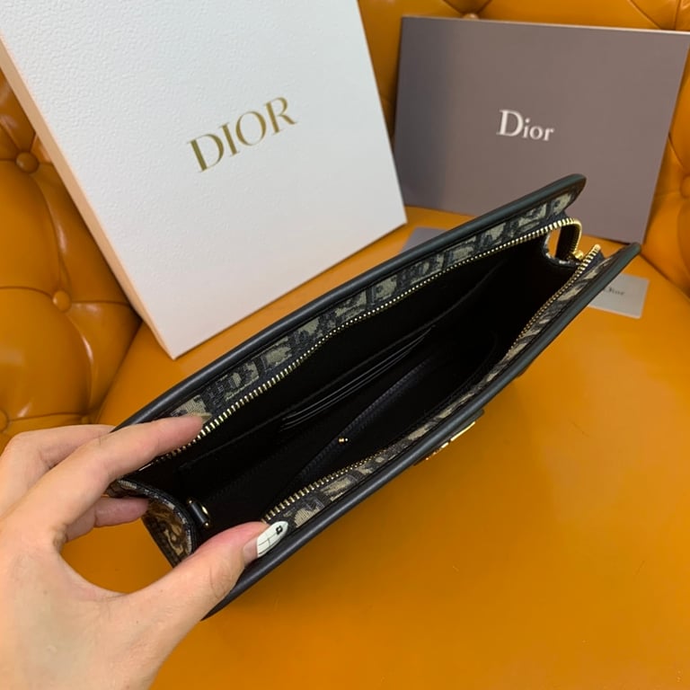 Dior 30 Montaigne Pouch Blue Oblique - 4