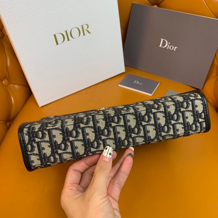Dior 30 Montaigne Pouch Blue Oblique - 5