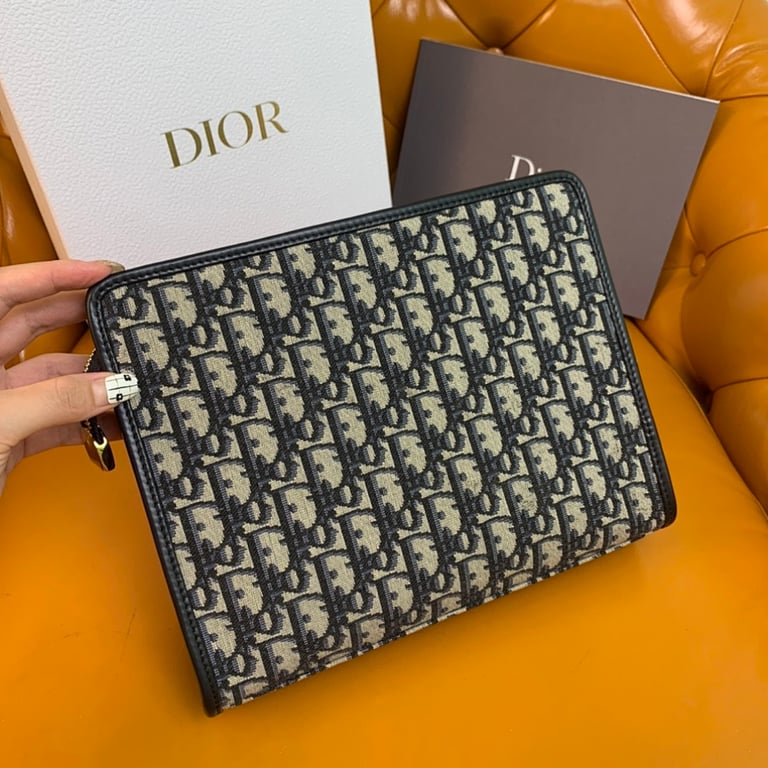 Dior 30 Montaigne Pouch Blue Oblique - 6
