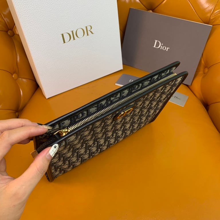 Dior 30 Montaigne Pouch Blue Oblique - 8