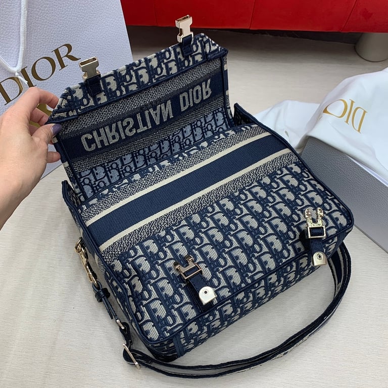 Dior Camp Large Messenger Bag Oblique Blue - 3