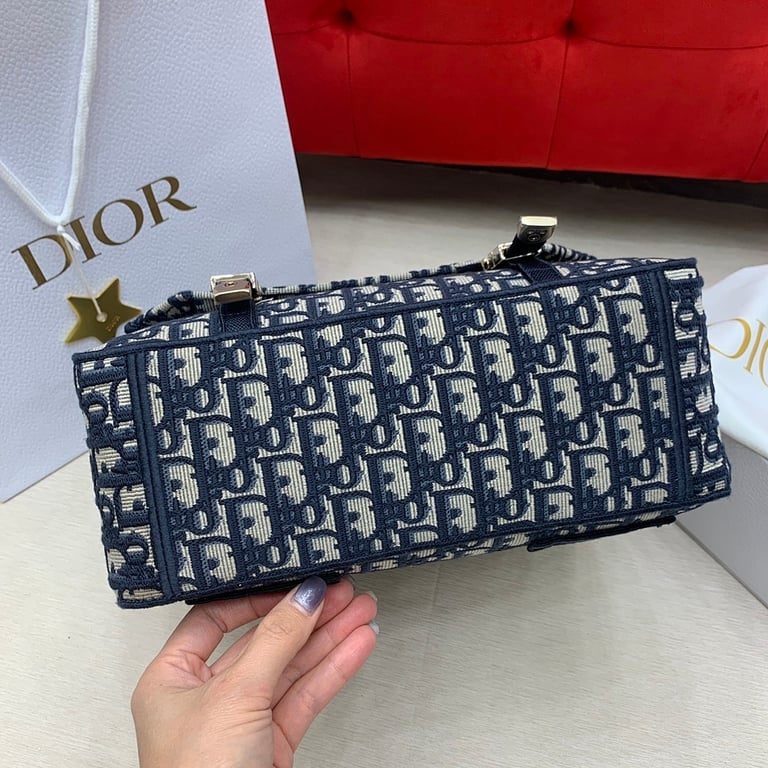 Dior Camp Large Messenger Bag Oblique Blue - 4
