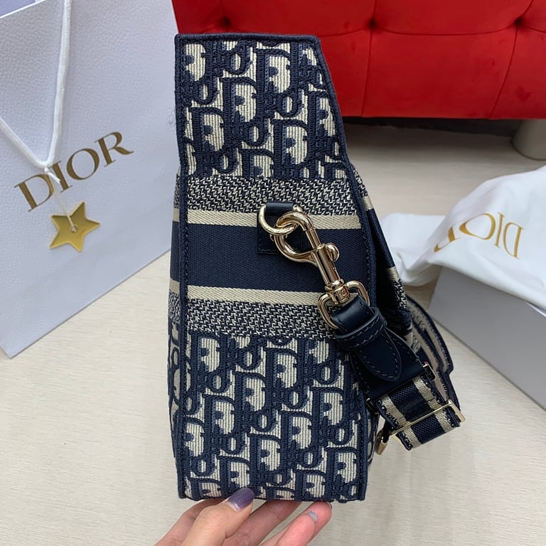 Dior Camp Large Messenger Bag Oblique Blue - 6