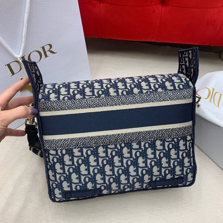 Dior Camp Large Messenger Bag Oblique Blue - 7