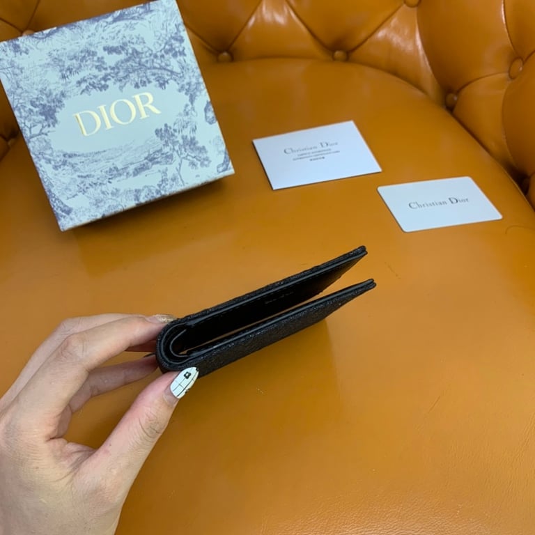 Dior Oblique Bi-fold Wallet Black - 5