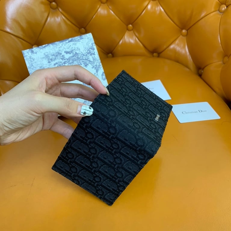 Dior Oblique Bi-fold Wallet Black - 6