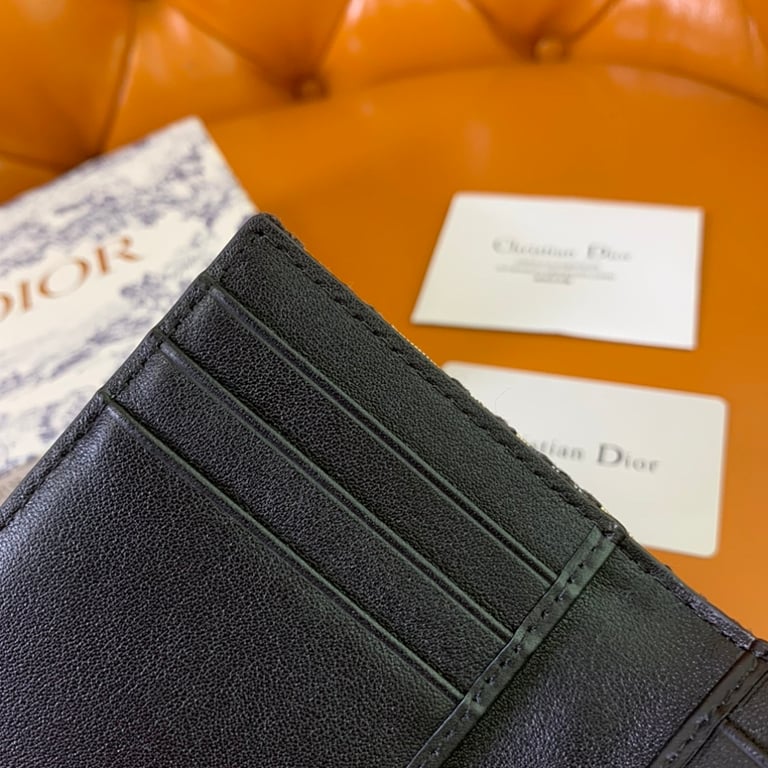 Dior Oblique Bifold Card Holder Beige/Black - 5