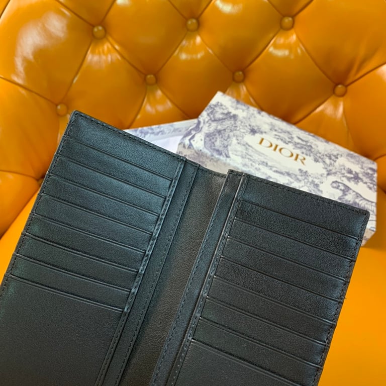 Dior Oblique Vertical Long Wallet Black - 3
