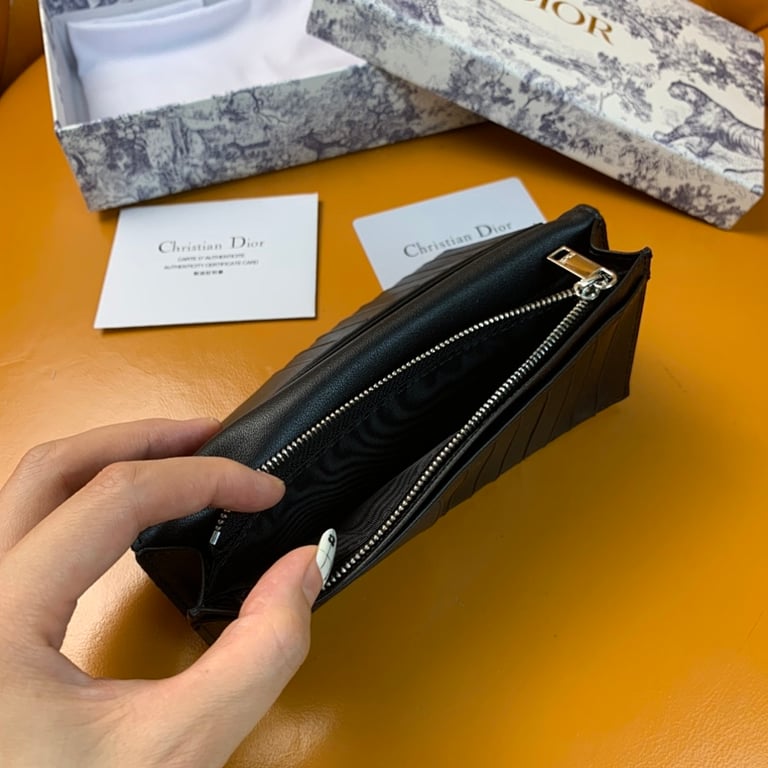 Dior Oblique Vertical Long Wallet Black - 4