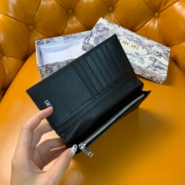 Dior Oblique Vertical Long Wallet Black - 5