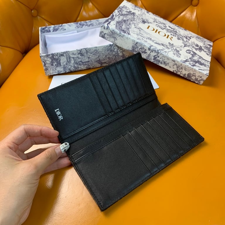 Dior Oblique Vertical Long Wallet Black - 7