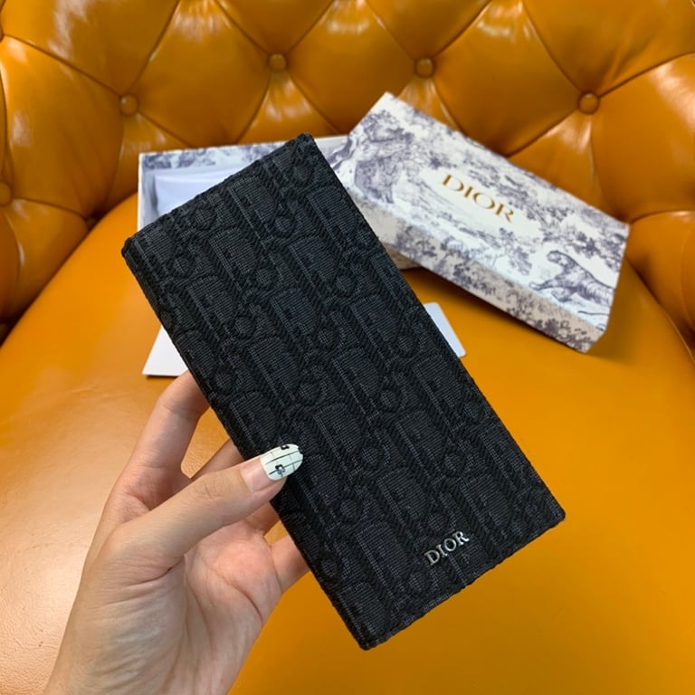 Dior Oblique Vertical Long Wallet Black - 9