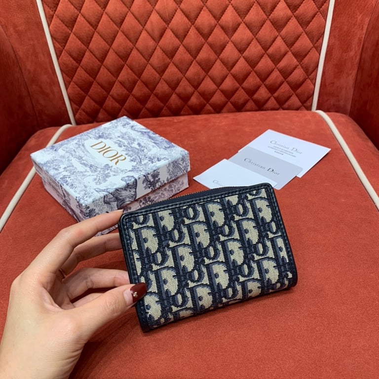 Dior 30 Montaigne Voyageur Wallet Blue Oblique - 6