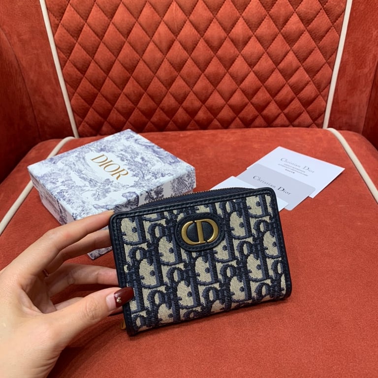 Dior 30 Montaigne Voyageur Wallet Blue Oblique - 9