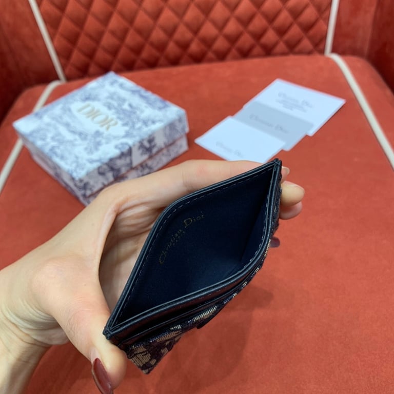 Dior 30 Montaigne Card Holder Blue Oblique - 3