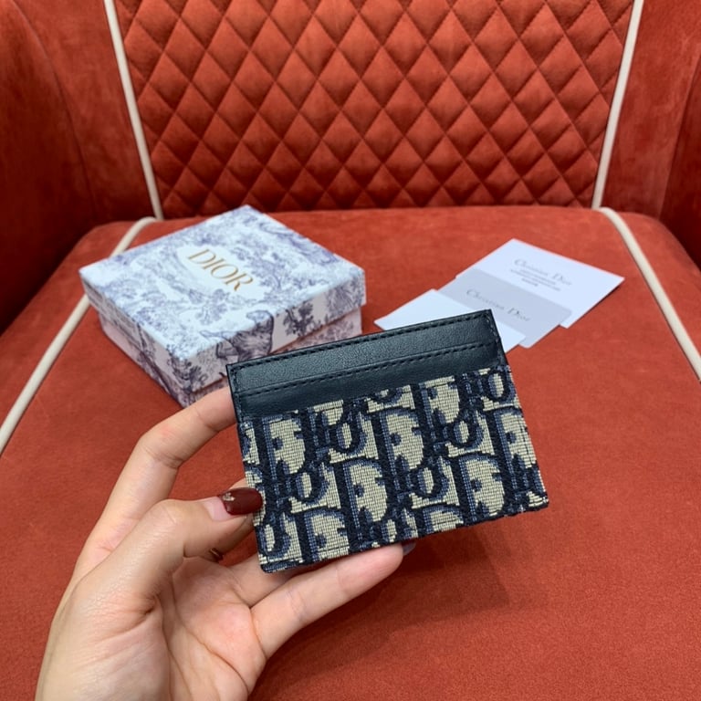 Dior 30 Montaigne Card Holder Blue Oblique - 4