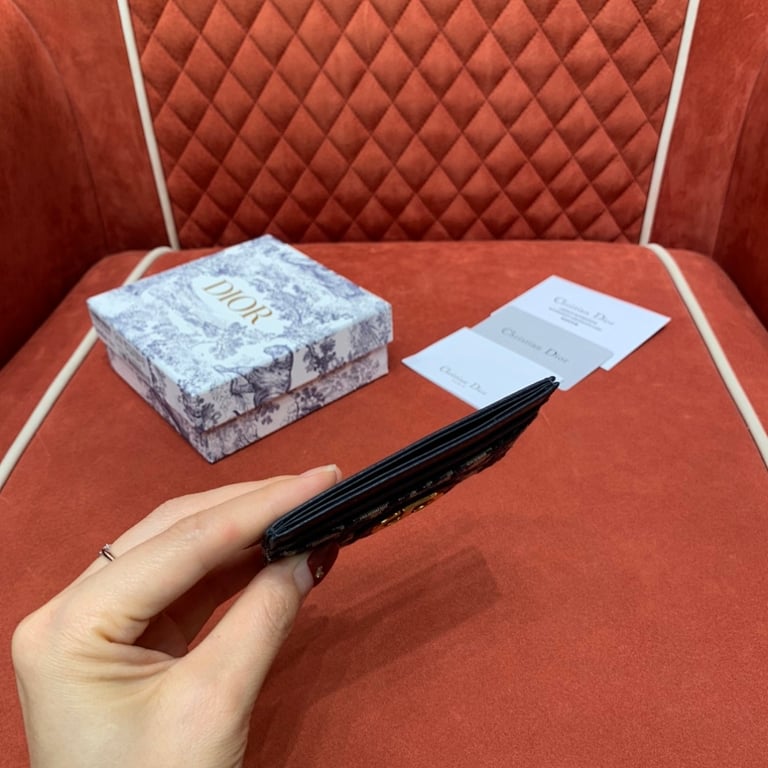 Dior 30 Montaigne Card Holder Blue Oblique - 5