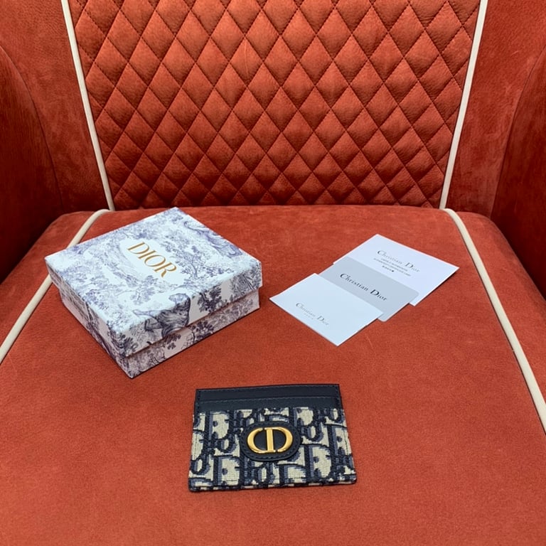 Dior 30 Montaigne Card Holder Blue Oblique - 7