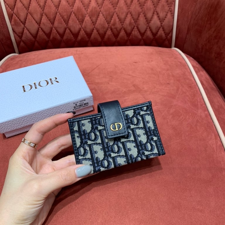 Dior Oblique Accordion Card Holder Blue - 8