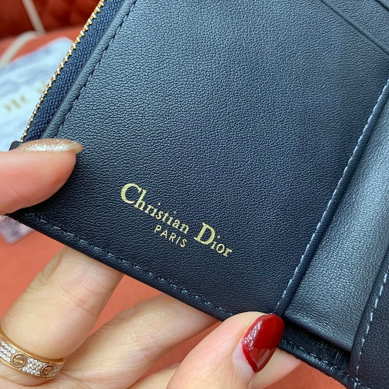 Dior Saddle Lotus Wallet Oblique Blue - 3