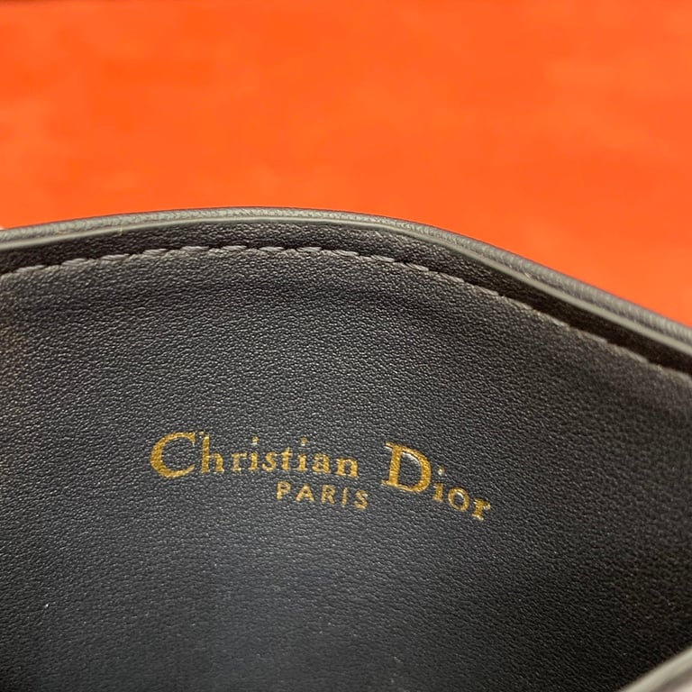 Dior 30 Montaigne Card Holder Blue Denim Oblique - 2