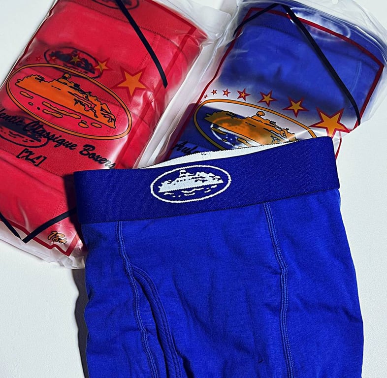 Corteiz Boxer 3-Pack Logo Blue - 3