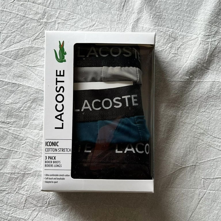 Lacoste Iconic Cotton Stretch Boxer Briefs 3-Pack - 2