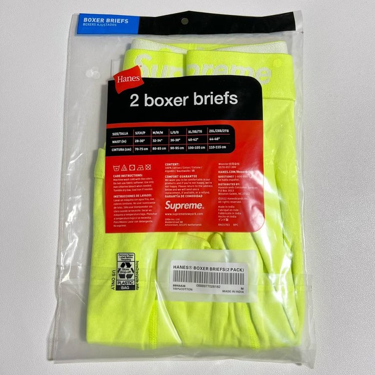 Supreme Hanes Boxer Briefs Fluorescein - 3