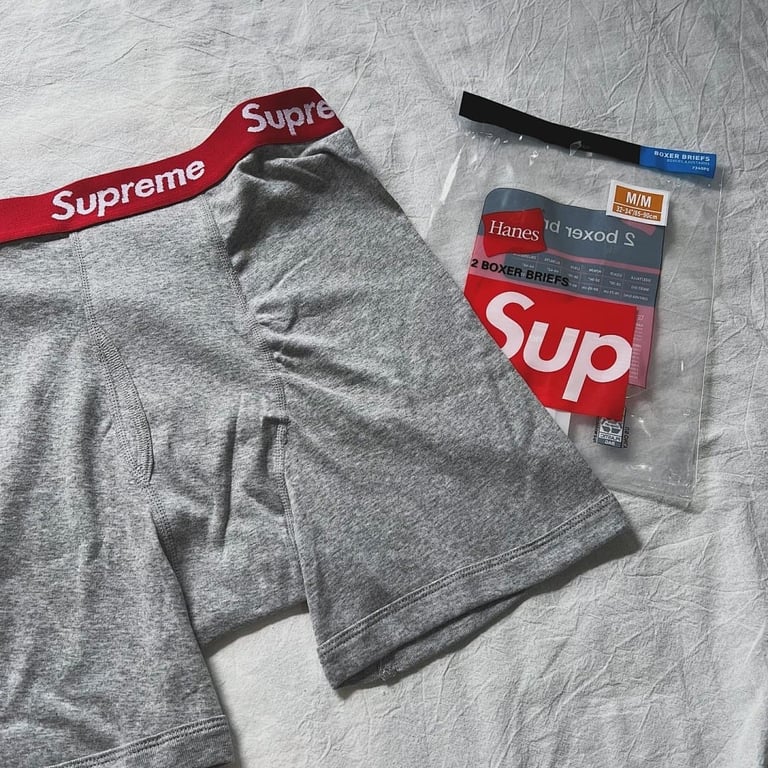 Supreme Hanes Boxer Briefs Grey - 5