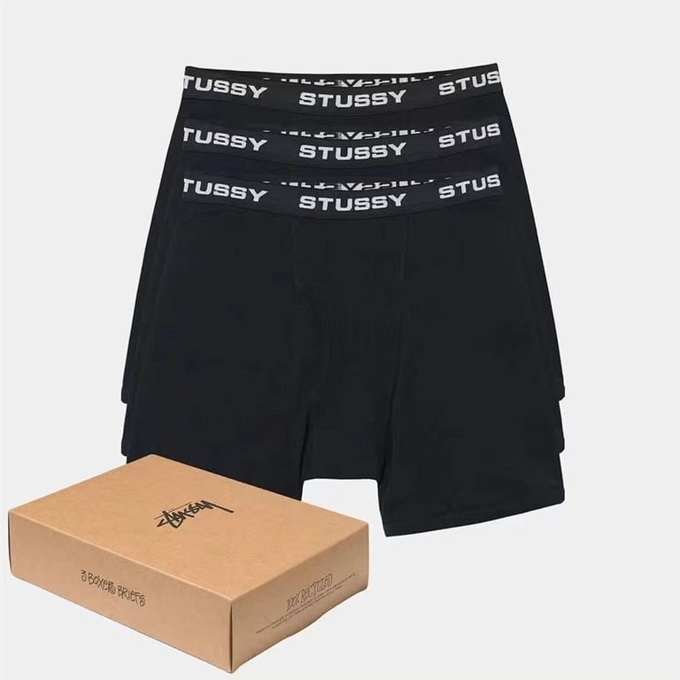 Stüssy Boxer Briefs 3-Pack Black - 4