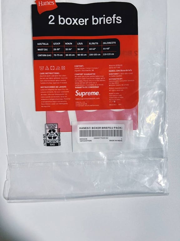 Supreme x Hanes Boxer Briefs 4-Pack - 45