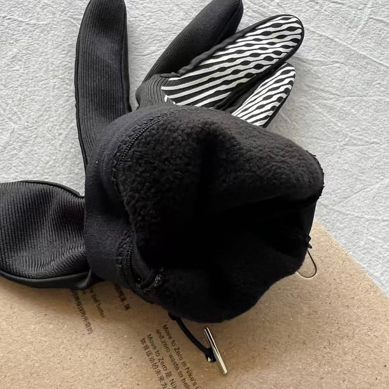 Nike Academy Therma-FIT Football Gloves Black White - 3