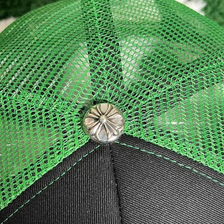 Chrome Hearts CH Hollywood Trucker Hat Black Green - 2