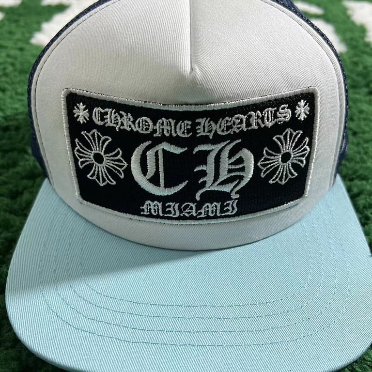 Chrome Hearts Miami Trucker Hat Light Blue - 13