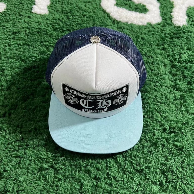 Chrome Hearts Miami Trucker Hat Light Blue - 14