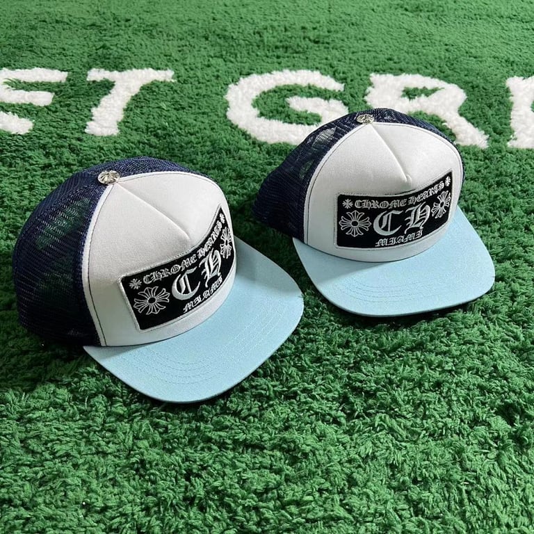 Chrome Hearts Miami Trucker Hat Light Blue - 5