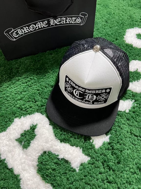 Chrome Hearts Hollywood Trucker Hat Black/White - 18