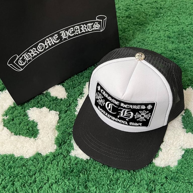 Chrome Hearts Hollywood Trucker Hat Black/White - 9