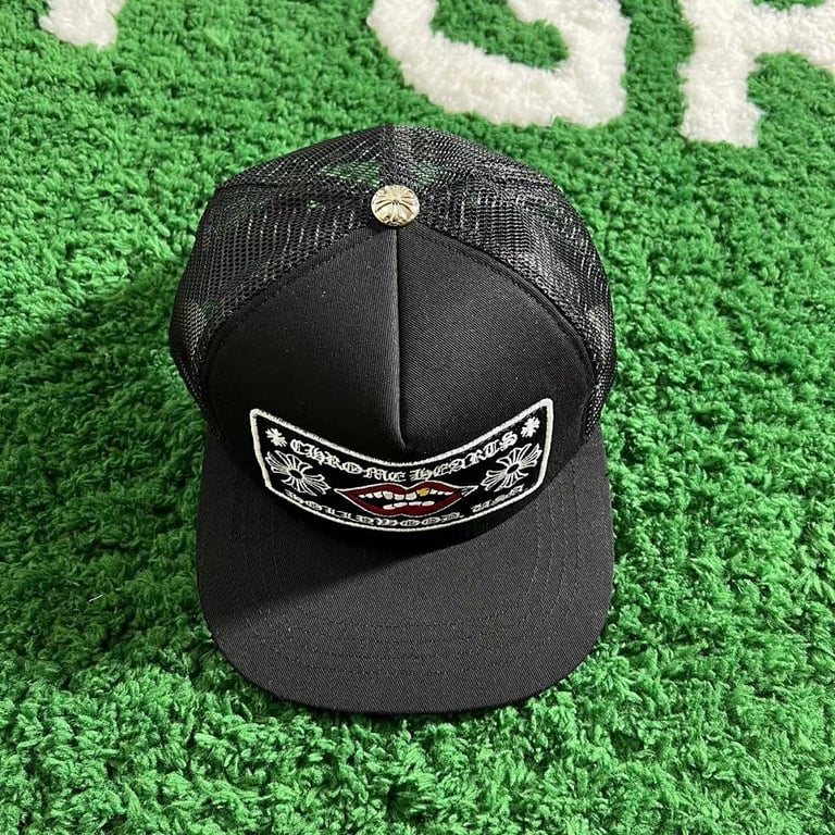 Chrome Hearts Matty Boy Lips Trucker Hat Black - 13