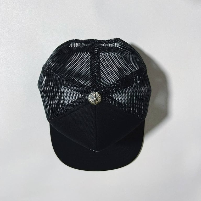 Chrome Hearts Triple Cross Trucker Hat Black - 2