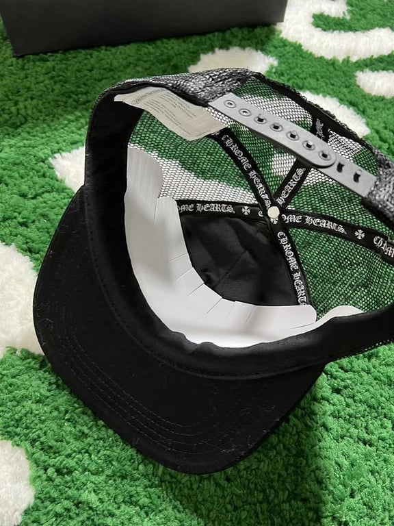 Chrome Hearts Triple Cross Trucker Hat Black - 12