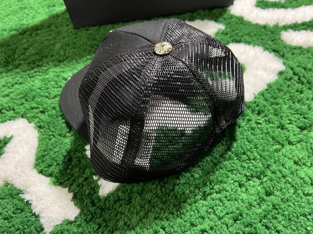 Chrome Hearts Triple Cross Trucker Hat Black - 13