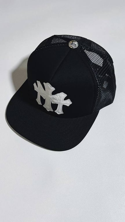 Chrome Hearts Triple Cross Trucker Hat Black - 4