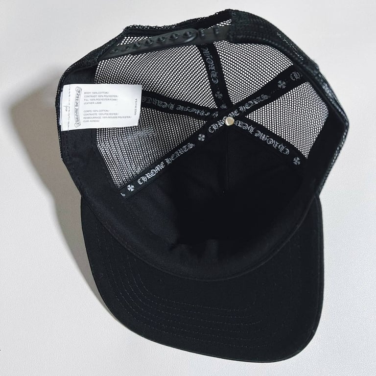 Chrome Hearts Triple Cross Trucker Hat Black - 6