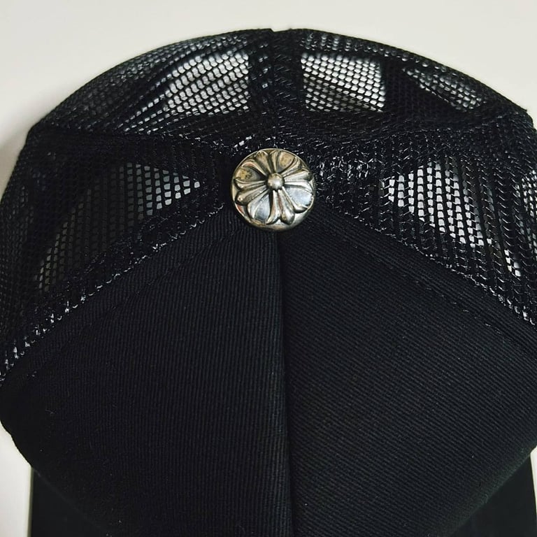 Chrome Hearts Triple Cross Trucker Hat Black - 7