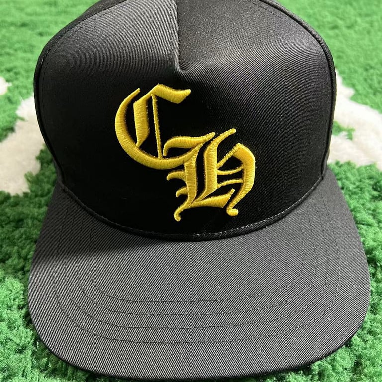Chrome Hearts CH Logo Embroidered Cap Black Yellow - 12