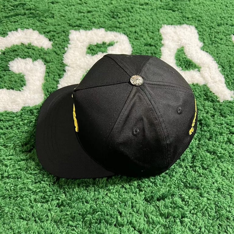 Chrome Hearts CH Logo Embroidered Cap Black Yellow - 13